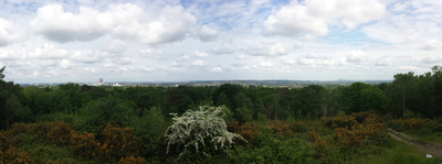 Panorama of Croydon and London from Shirley Hills
